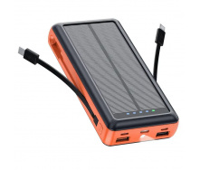 Зарядное устройство на солнечных батареях No Brand Powerbank 20000 mAh с фонариком (2431313731)
