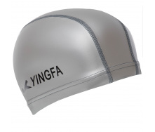 Шапочка для плавания текстильная с покрытием PU YINGFA C0078 Серебристый