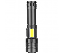 Фонарь ручной Quantum QM-FL1035 Perfect 5W LED zoom + 3W COB с Type-C с функцией Power Bank, Li-ion 18650/2600 mAh