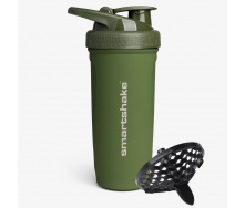 Шейкер спортивный SmartShake металлический Reforce Stainless Steel 30oz/900ml Army Green