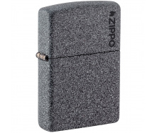 Зажигалка бензиновая Zippo Iron Stone Zippo Logo Серый (211 ZL)
