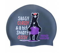 Шапочка для плавания силиконовая юниорская MadWave Junior SMART ASSY M057002 Серебристый