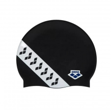 Шапочка для плавания Arena Icons Team Stripe Cap Black White One Size (1097-001463-111 UNI)