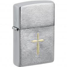 Зажигалка бензиновая Zippo Spiritual Cross Design Серебристый (46479)