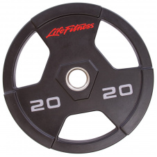 Блины диски полиуретановые LIFE FITNESS SC-80154-20 20кг Черный