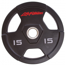Блины диски полиуретановые LIFE FITNESS SC-80154-15 15кг Черный
