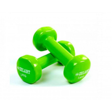 Гантели для фитнеса с виниловым покрытием Zelart Beauty TA-5225-3 Green (SKL0346)