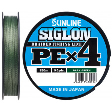 Шнур Sunline Siglon PE н4 150m #1.7/0.223mm 30lb/13.0kg Темно-зелёный (1013-1658.09.22)