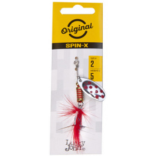 Блесна вращающаяся с бородкой LJ SPIN X ROUND 02 весом 5 г (цв.SR)