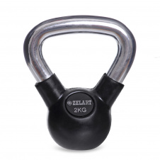 Гиря обрезиненная Zelart ТА-5162-2 2кг Черный