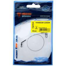 Поводок Ukrspin Orange Spinning титан с вертлюгом 26 см 18 кг 40 lb/0.4 мм Серый (1013-1590.02.70)