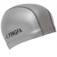 Шапочка для плавания текстильная с покрытием PU YINGFA C0078 Серебристый