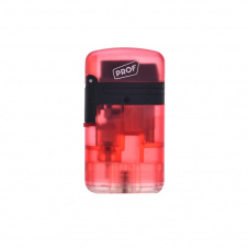 Зажигалка газовая 2 турбо Prof Double Jet Flame Transparent Красная (40803728RED)