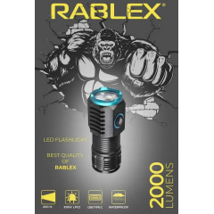 Фонарь ручной аккумуляторный с прищепкой Rablex RB902 Li-ion 18350 Zoom ЗУ Type-C 2000 Lumens Черкассы