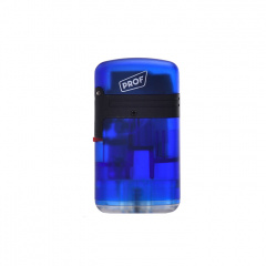 Зажигалка газовая 2 турбо Prof Double Jet Flame Transparent Синяя (40803728BLU) Косів