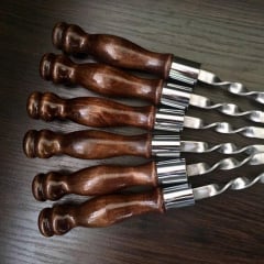 Шампуры с деревянной ручкой Gorillas BBQ Кольцо SKK86 45 см 6 шт (5469) Київ