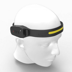 Фонарик налобный аккумуляторный Bailong BL-G28 XPE+COB USB зарядка+датчик движения (1756375758) Володарськ-Волинський