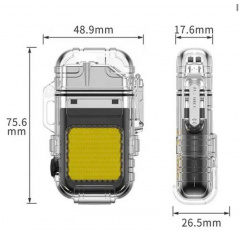 Зажигалка аккумуляторная спиральная X-LED 2в1 USB + карманный LED фонарик 9258 Владимир-Волынский