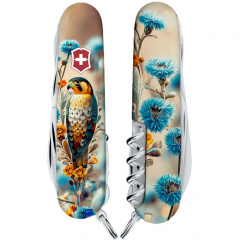 Складной нож Victorinox Huntsman Ukraine 91 мм 16 функций Благородный Сокол (1.3713.7_T3260pw) Біла Церква
