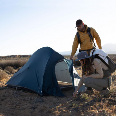 Палатка одноместная с футпринтом Naturehike Cloud Up 1 NH18T010-T 295x110x100 см Темно-синий (2328806552) Володарськ-Волинський