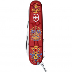 Складной нож Victorinox Climber Ukraine 91 мм 14 функций Украинские мотивы (1.3703.T_T1370u) Курінь