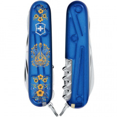 Складной нож Victorinox Huntsman Ukraine 91 мм 15 функций Украинские мотивы (1.3713.T2_T1370u) Камінь-Каширський