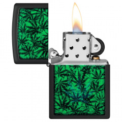 Зажигалка бензиновая Zippo Cannabis Design Black Light (48736) Киев