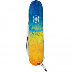 Складной нож Victorinox Huntsman Ukraine 91 мм 16 функций Желто-синий (1.3713.7_T3100pw) Київ