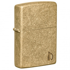 Зажигалка бензиновая Zippo Armor Tumbled Brass Series Flame 5,6х3,8х1,3 см Золотистый (46398) Суми
