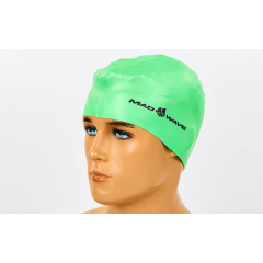 Шапочка для плавания MadWave NEON M053502 Зеленый Белая Церковь
