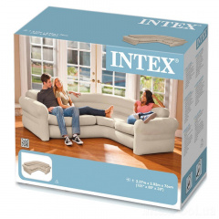 Надувной диван Угловой диван Intex 68575, 257 х 203 х 76 см Бежевый Сумы