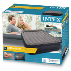 Надувная кровать Двухспальная Intex 64136-2 (67738), 152 х 203 х 42, встроенный электронасос, подушки (hub_j6ibrb) Херсон