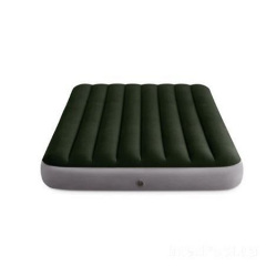 Надувной матрас Intex 64763-2, 152 x 203 x 25 см носос, подушки Зеленый (hub_5w8cj8) Київ