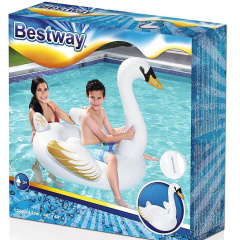 Детский надувной плот для катания Bestway 41123 «Лебедь», 122 х 122 см (hub_88qk8v) Івано-Франківськ