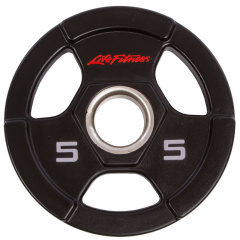 Блины диски полиуретановые LIFE FITNESS SC-80154-5 5кг Черный Киев