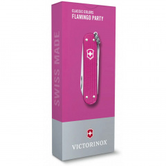 Нож-брелок Victorinox Classic SD Alox Colors Flamingo Party 58 мм, 5 функций, Розовый (0.6221.251G) Полтава