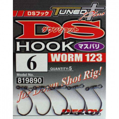 Крючок Decoy Worm 123 DS Hook masubari 06 5 шт/уп (1013-1562.01.89) Бушеве