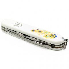 Складной нож Victorinox Spartan Ukraine 91 мм 12 функций Цветы (1.3603.7_T1050u) Городок
