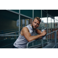 Шейкер спортивный SmartShake Reforce Stainless Steel 30oz/900ml Gray (1838398732) Энергодар