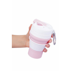 Складной силиконовый стакан с крышкой и трубочкой Tonna Waist MARSHMALLOW 1 Новомосковск