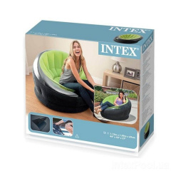 Надувное кресло Intex 66581, 112 х 109 х 69 см, Зеленое (hub_hj9gv0) Хмельницький