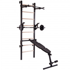 Шведская стенка-стойка с турником SP-Planeta Master Wood PRO L-2405 70х243х110см сталь дерево Дніпрорудне