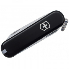 Складной нож Victorinox Classic SD 58 мм 7 функций Черный в блистере (0.6223.3B1) Доманівка