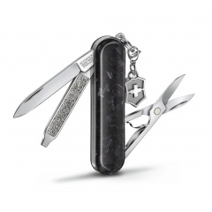 Складной нож Victorinox Classic SD Brilliant Carbon 58 мм 5 функций рукоять из карбона (0.6221.90) Ворожба