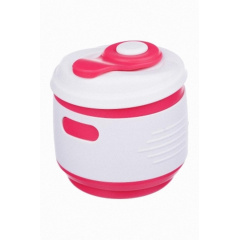 Складной силиконовый стакан с крышкой Collapsible 350 мл RASPBERRY Хмельницкий