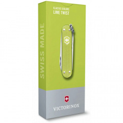 Нож-брелок Victorinox Classic SD Alox Colors Lime Twist 58 мм, 5 функций, Зеленый (0.6221.241G) Тернополь