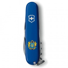 Складной нож Victorinox Spartan Ukraine 91мм 12функций Синий Большой Герб Украины (1.3603.2_T0400u) Покровськ