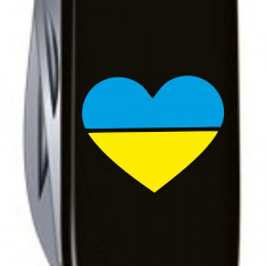 Складной нож Victorinox Huntsman Ukraine 91 мм Сердце сине-желтое (1.3713.3_T1090u) Вінниця