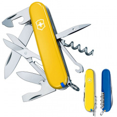 Складной нож Victorinox Climber Ukraine Желто-синий (1.3703.8.2) Петрове