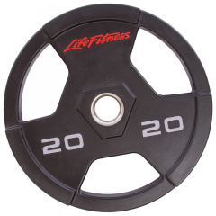Блины диски полиуретановые LIFE FITNESS SC-80154-20 20кг Черный Херсон